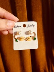 Tulip Cream Yellow Pearl Flower Stud Earring