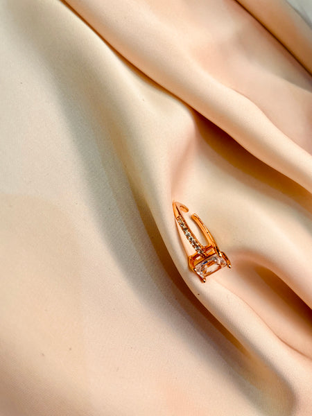 Diamond Style Engagement Ring (Adjustable) - Tarnish Free