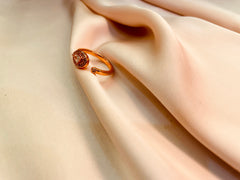 Geometric Crystal Stone Open Ring (Adjustable) - Tarnish Free