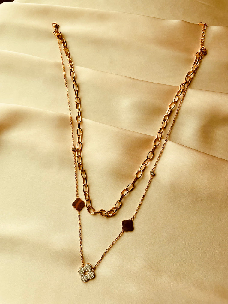 Double Chain Necklace - Tarnish free