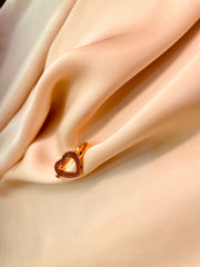 Open Heart Shape Proposal Ring (Adjustable) - Tarnish Free