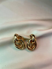 Golden  Double Hoop Earrings-Tarnish Free