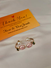 Tulip Baby Pink Pearl Flower Stud Earring