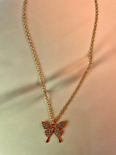 Butterfly Pendent Set With Studs- Tarnish free