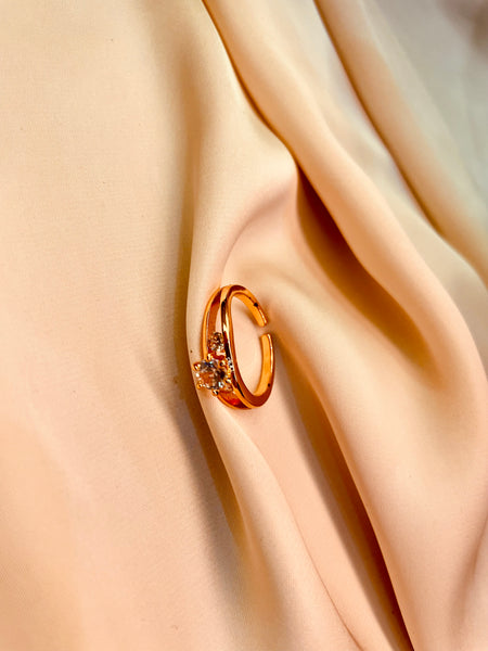 Elegant Charm Stone Ring (Adjustable) - Tarnish Free