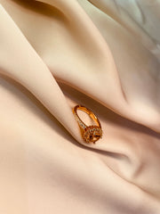 Golden Ring With Champagne Color (Adjustable) - Tarnish Free