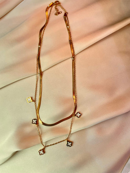 Double Chain Necklace - Tarnish free