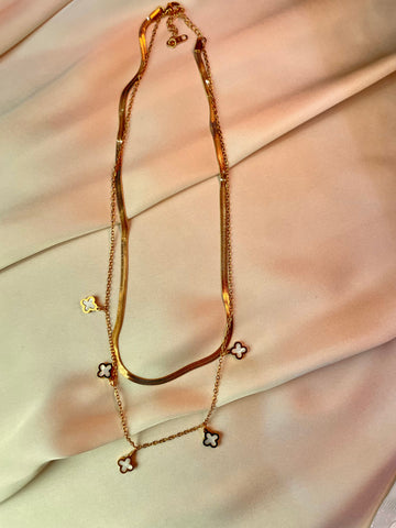 Double Chain Necklace - Tarnish free