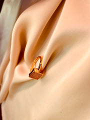 Gold Style Square Ring (Adjustable) - Tarnish Free