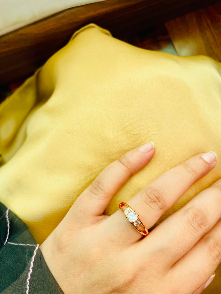 Elegant Charm Stone Ring (Adjustable) - Tarnish Free