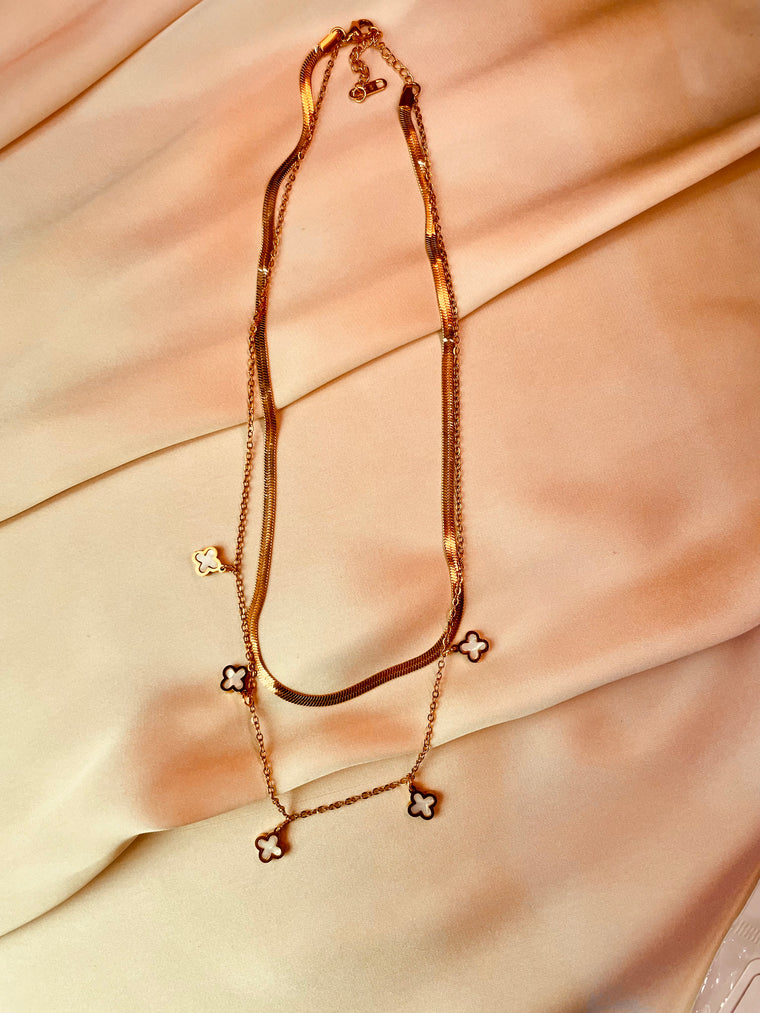 Double Chain Necklace - Tarnish free