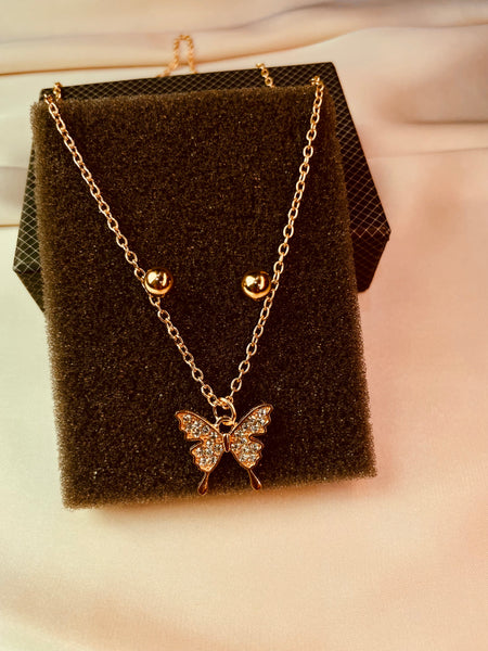 Butterfly Pendent Set With Studs- Tarnish free