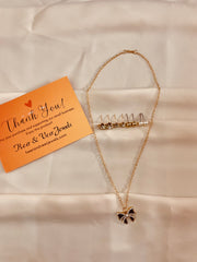 Shiny Bow Knot Set with Interchangeable Top's