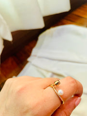 Korean Style Pearl Ring (Adjustable) - Tarnish Free