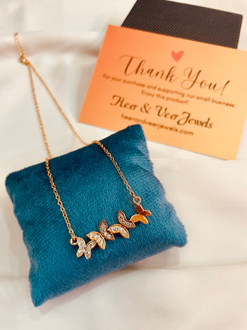 Premium Quality Golden Butterfly Necklace