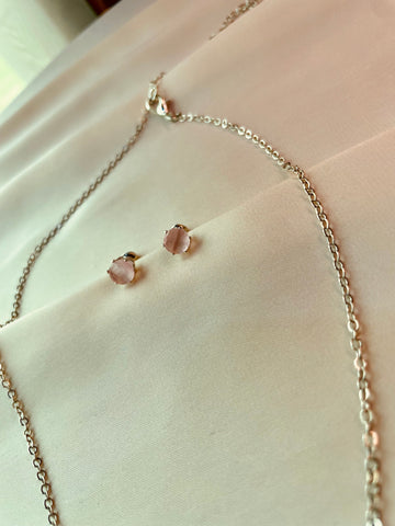 Pendent Set - Silver chain with lavender stone