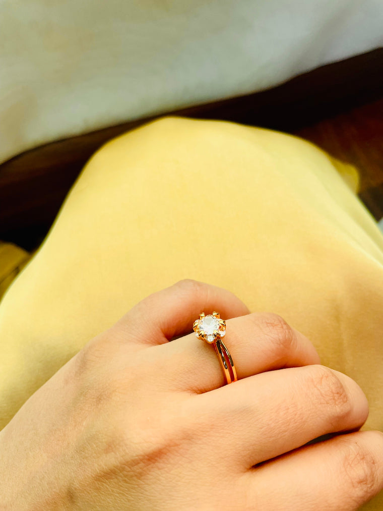 Luxury Rose Style Ring (Adjustable) - Tarnish Free