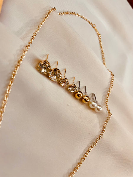 Small Stone Studded Set With Interchangeable Top's