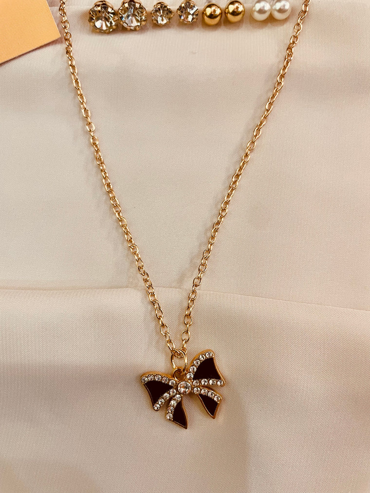 Shiny Bow Knot Set with Interchangeable Top's