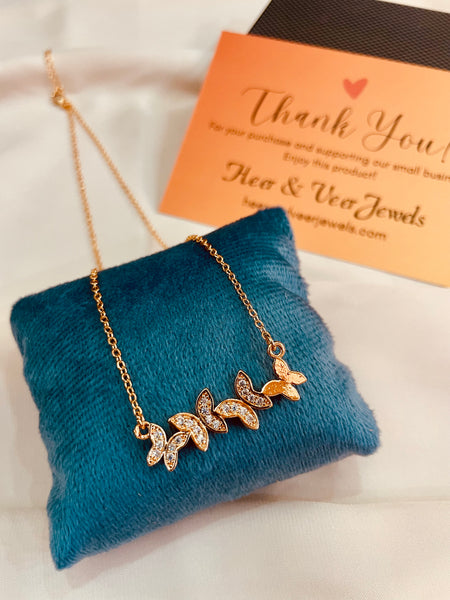 Premium Quality Golden Butterfly Necklace