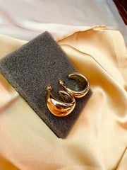 Golden V-Shape Hoop Earrings - Tarnish free