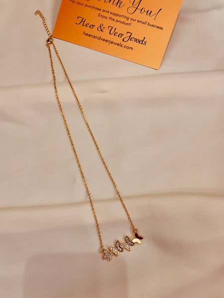 Premium Quality Golden Butterfly Necklace
