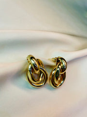 Golden  Double Hoop Earrings-Tarnish Free