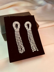 Crystal White Long Earrings