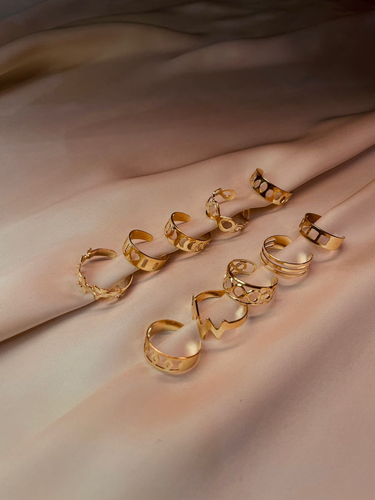 Pack of 10 Adjustable Rings